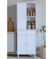 Eliusta Rivo 4 Raflı Banyo/Mutfak Dolabı 65 cm Beyaz Renkli  Çok Amaçlı Dolap 65x173x32,5 cm Ebatlarında