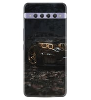 TCL 10 Plus Kılıf Silikon Desen Black Car 1768