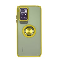 Redmi 10 2022 Kılıf Montreal Yüzüklü Silikon Kapak - Sarı