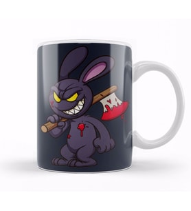 Looney Tunes Evil Bunny Cartoon Kupa Bardak Porselen