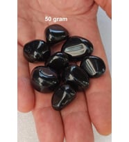 Siyah Obsidyen Tamburlu Parçalar 50 Gram 456