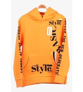 Breeze Erkek Çocuk Sweatshirt Baskılı Kapüşonlu 9-14 Yaş, Hardal Sarı