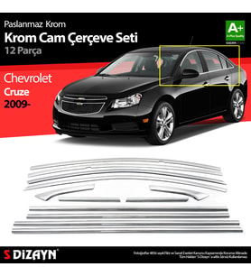 Chevrolet Cruze SD Krom Cam Çerçeve Seti 12 Prç 2009-2019 A+ Kalite
