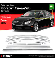 Chevrolet Cruze SD Krom Cam Çerçeve Seti 12 Prç 2009-2019 A+ Kalite