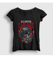 Presmono Kadın Siyah Disarm Metal Killswitch Engage T-Shirt 537348tt