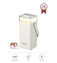 Torima TRM-1041 Beyaz 40000 mAh Type-C Lightning 22,5 W Hızlı Şarj  RGB Led Işıklı Powerbank