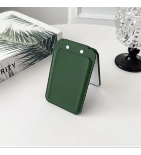 Apple iPhone 16 Pro Max Uyumlu Aynalı Magsafe Kartlık (Yeşil)