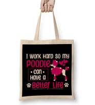 Work for Poodle Mom Dog Bez Çanta Uzun Saplı