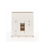 Hyperion Gardrop 12 Raflı 2 Çekmeceli Tek Askılı 220x44x243 Çam-Aytaşı/Aytaşı