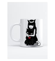 Kedi Ve Kız Aesthetic Baskılı Kupa Bardak