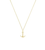 Kişiye Özel 925 Ayar Gümüş Çapa Kolye (Gold)