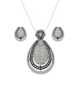 Zirkon Taşlı Gümüş Set - S009102