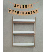 isme Özel Montessori Çocuk Bebek Odası Kitaplığı - 80*60 cm Çocuk Kitaplık