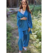 Mavi Renk Kimono Takım