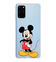 Samsung Galaxy S20 Plus Kapak Mickey Mouse Tasarımlı Şeffaf Silikon Kılıf