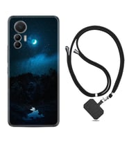 Xiaomi 12 Lite Kılıf Silikon Boyun Askılı İpli Desenli Silikon Gece 1633