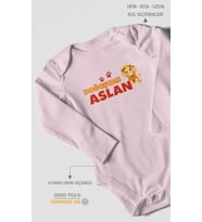 Doğuştan Aslan Uzun Kollu Çıtçıtlı Bebek Body