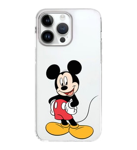 Apple iPhone 14 Pro Uyumlu Kapak Mickey Mouse Tasarımlı Şeffaf Silikon Kılıf