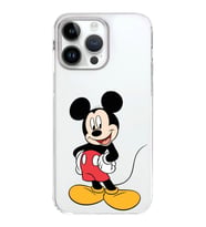 Apple iPhone 14 Pro Uyumlu Kapak Mickey Mouse Tasarımlı Şeffaf Silikon Kılıf