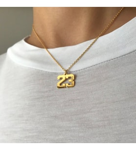 Kişiye Özel 925 Ayar Gümüş Unısex Numara İsim Kolye