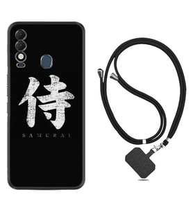 Tecno Spark 8T Kılıf Resimli Boyun Askılı İpli Desenli Silikon Samurai 1340