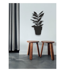Saksı Çiçek Tablo Ahşap Mdf Lazer Kesim