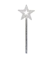 Yıldız Model Peri Asası Melek Asası Prenses Asası Metalize Gümüş Renk