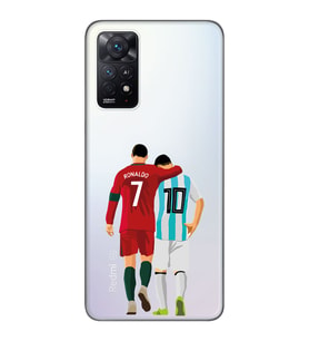Redmi Note 12 Pro 4G Uyumlu Lionel Messi ve Cristiano Ronaldo Desenli Şeffaf Telefon Kılıfı