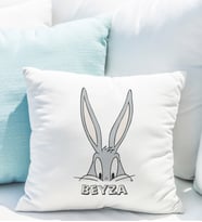 Bugs Bunny Tasarımlı Yastık Kişiye Özel
