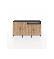 Arges Konsol 6 Raflı 4 Kapaklı 176x30x99 Antrasit-Çam