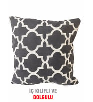Kırlent Yastık Dolgulu Fermuarlı Vip Yastık 1 ADET-43x43 CM(BÜYÜK KARAÇATI)