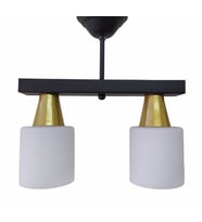 RİOLİGHT MODERN SIRALI SİYAH İKİLİ OPAL CAMLI SARKIT ÇAP:30 CM