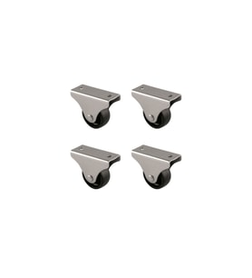 Furç Sabit Teker - 32MM - Siyah HKS228 - 4 Adet TG-V 12360