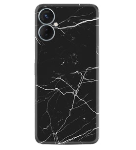 Tecno Spark 9T Kılıf Resimli Desenli Baskılı Silikon Siyah Mermer 1299