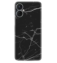 Tecno Spark 9T Kılıf Resimli Desenli Baskılı Silikon Siyah Mermer 1299