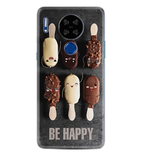 Reeder P13 Blue Max Lite Kılıf Resimli Desenli Silikon Platinium Series Be Happy 1855
