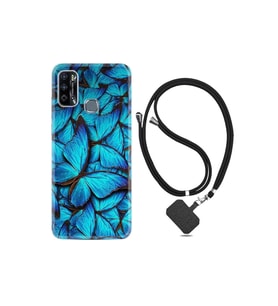 Infinix Hot 9 Play Kılıf Desenli Silikon Boyun Askılı Owl 1351