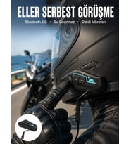 Kask Kulaklığı Motosiklet Intercom Interkom Dinleme Konuşma Özellikli Su Geçirmez