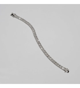 916 - 6 mm Su Yolu Kare Gümüş Bileklik