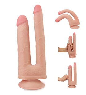 Lovetoy Double ve Vajinal Çift Katmanlı Ultra Yumuşak Realistik Penis