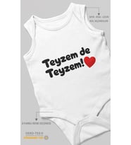 Teyzem De Teyzem! Sıfır Kol Bebek Zıbını %100 Pamuk