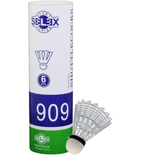 909 6 lı Plastik Badminton Topu, Beyaz, Tek Beden