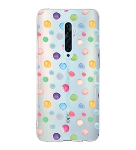 PrintiFy Oppo Reno 2Z  ile Uyumlu 1mm Slim Fit Water Color 6 Baskılı Şeffaf  Kılıf