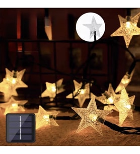7M 50 Led Yıldız 8 Fonksiyonlu Solar Panelli-Gün Işığı