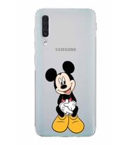 Samsung Galaxy A30s  Kamera Korumalı  Kapak Mickey Mouse Tasarımlı  Şeffaf Kılıf
