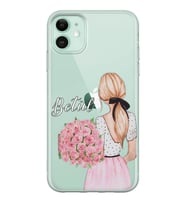 Buket Tasarımlı Şeffaf Telefon Kılıfı (Tüm Modeller Mevcuttur)