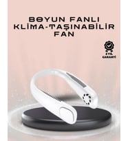 Giyilebilir Sessiz Fan 224g Hafif, Bladeless Güvenli Tasarım, 5 Vitesli Soğutma, Usb Şarjlı Fan