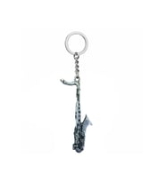Saksafon Figürlü Metal Anahtarlık – Unisex - Müzik Aksesuarı