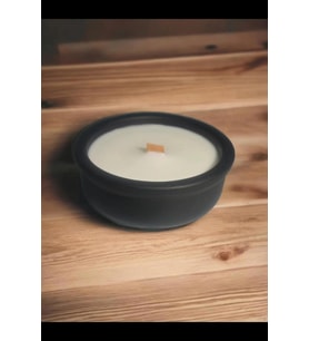 Kokusuz Dekoratif Ahşap Fitilli Mum, Dekoratif Doğal Çömlek Mum