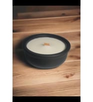 Kokusuz Dekoratif Ahşap Fitilli Mum, Dekoratif Doğal Çömlek Mum